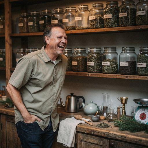 Fenyőtű tea készítése, természetes alapanyagokkal.